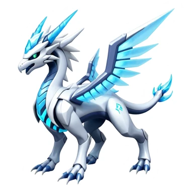Futuristic Kyurem-reshiram-dialga-suicune-hybrid, full body sticker