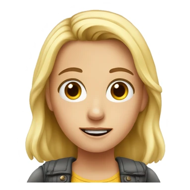 A German girl wants to enter the room, but asks permission first sticker