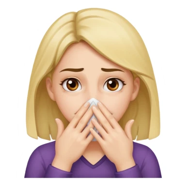 The girl needs to be blocking her nose with both hands to avoid the bad smell. sticker