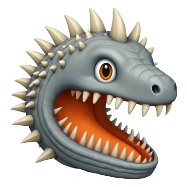Sand worm from dune make the mouth a hole with long spiky teeth sticker