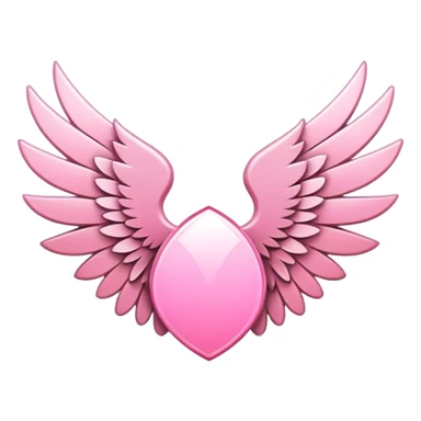 6 wings emblem light pink sticker