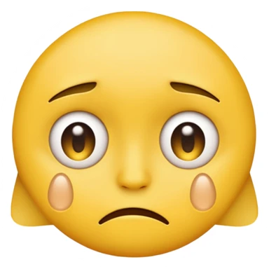 Create a Sad reaction emoji for a new social media app sticker