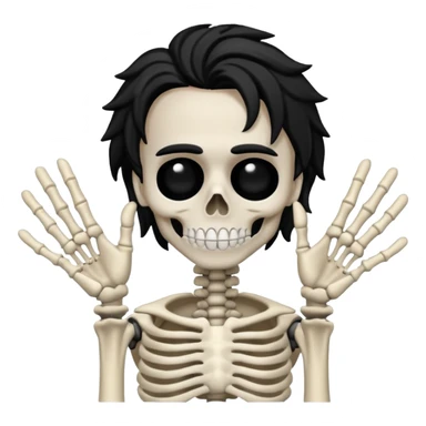 Make a Playboi Carti yvl skeleton hand emoji sticker