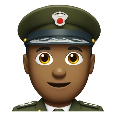 military uniformed man seated sticker