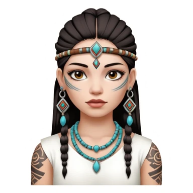 tribal girl Tattooed, white skin sticker