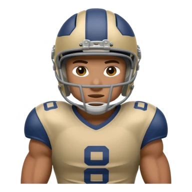 Football player gender neutral sticker