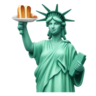 Statue of Liberty holding a baguette sticker