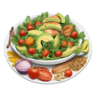 plate with healthy food sticker
