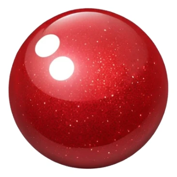 glitter bolinha vermelha pequena sticker