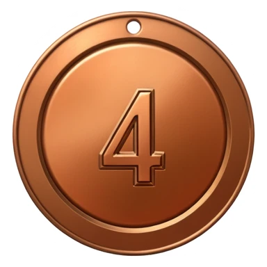 Design a medal for a 4th place sticker