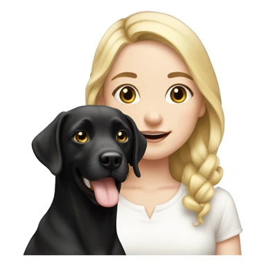 Birthday girl with pale face and black Labrador  sticker