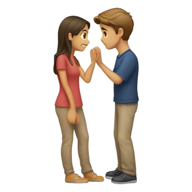 Guy assuring girl that it’ll be okay  sticker