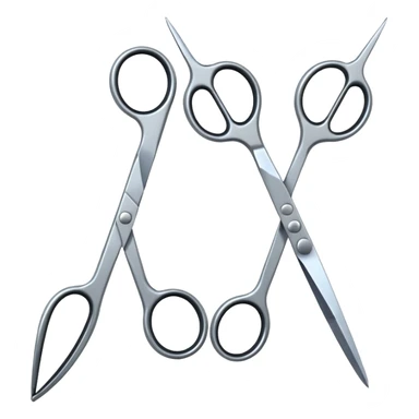 a pair of barber scissors sticker