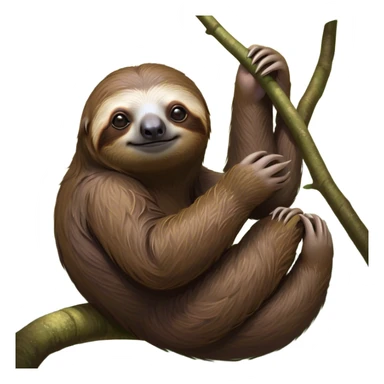 Cinematic Noble Sloth Portrait Emoji, Poised and serene, with a leisurely, gentle build and calm, wise eyes adorned with soft, textured fur, Simplified yet sharp and sophisticated features, highly detailed, glowing with a soft, tranquil glow, high shine, intelligent and unhurried, stylized with an air of relaxed authority, focused and composed, soft glowing outline, capturing the essence of a watchful and confident guardian that appears ready to slowly emerge from the screen with effortless grace! sticker