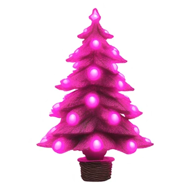 Pink Christmas tree Ruth cyan LED lights sticker