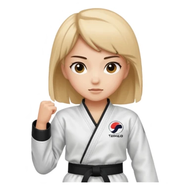 ITF taekwondo girl sticker
