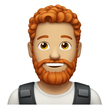 Man with red hair and red beard sticker
