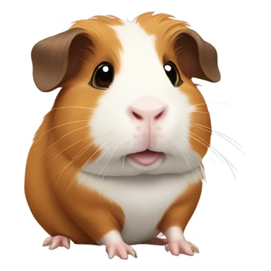 Guinea pig with name tag Julie sticker