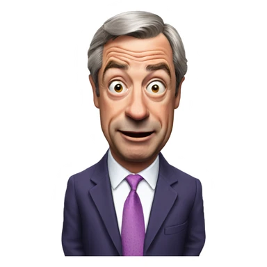 Nigel Farage pog expression sticker