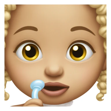 baby girl sucking pacifier  sticker