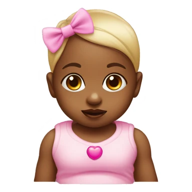 Baby girl with a pink pacifier sticker