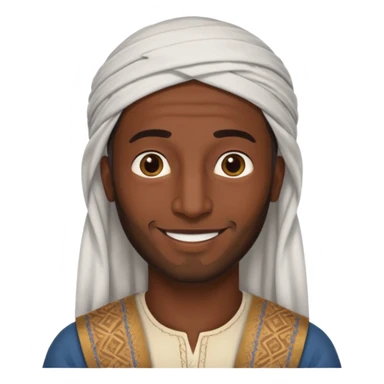 boaz - arab man from the bible no headdress  sticker