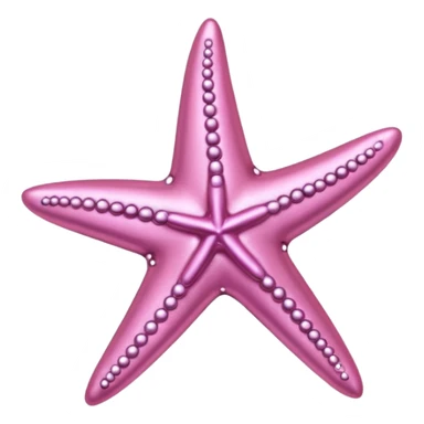 pink metallic sea star shaped hair clip sticker