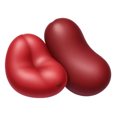 small red bean and big red bean cuddling sticker