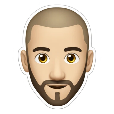 Karim Benzema with Buzzcut sticker