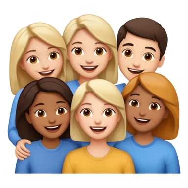 Some friends talking and looking each other sticker