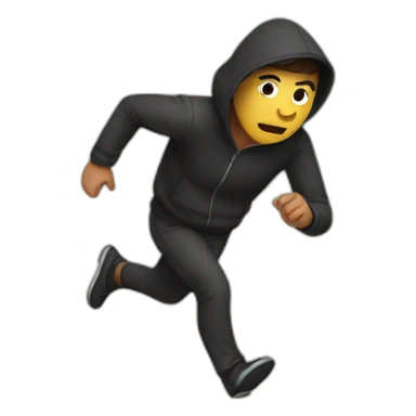 person from mexico running from a thief sticker