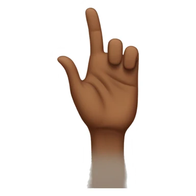 brown hand making the letter F insigns sticker