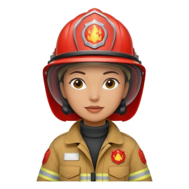 women Firefighter wearing helmets sticker
