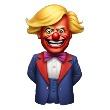 Donald trump dressed like a clown sticker