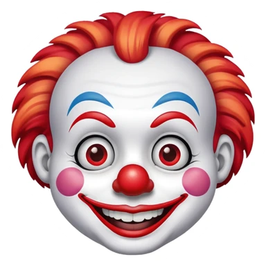 classic clown face sticker