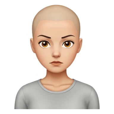 feminist woman with shaved head sticker
