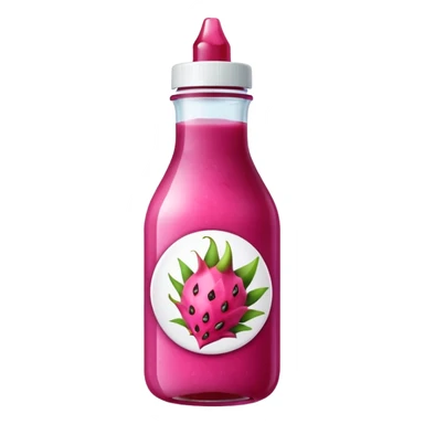 Thin tip squeeze bottle with dragonfruit jam sticker