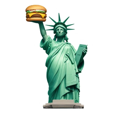 Statue of Liberty holding McDonald’s  sticker