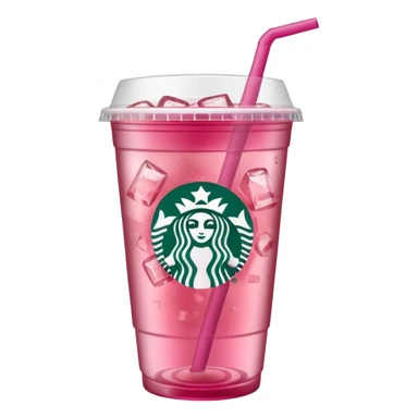 pink iced tea Starbucks drink sticker