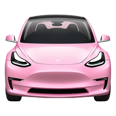 pink color tesla morel 3 sticker