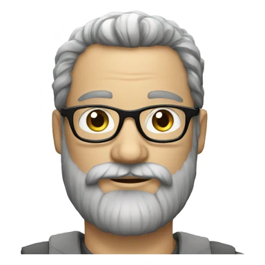 Majestic french bearded person with glasses sticker
