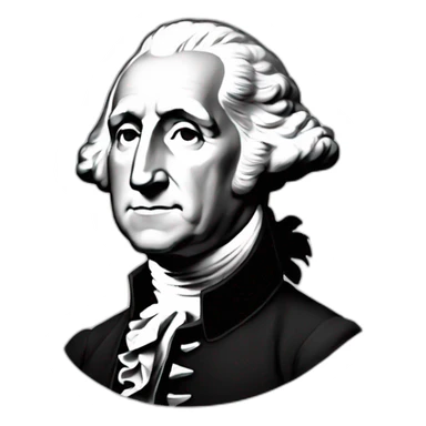 George Washington Black and White sticker