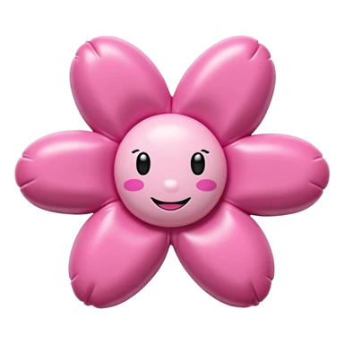   Murakami style inflatable SPAM meat pink flower art sticker