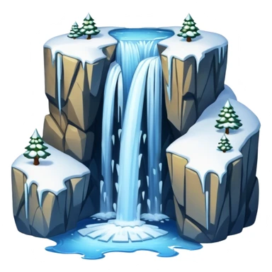 winter snow waterfall sticker