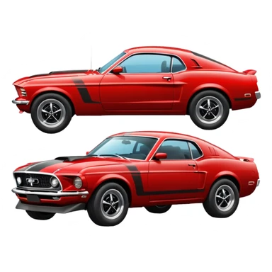 A 1969 model ford mustang sticker