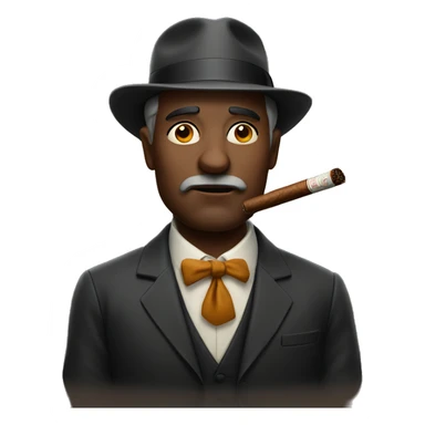 serious man with cigar sticker