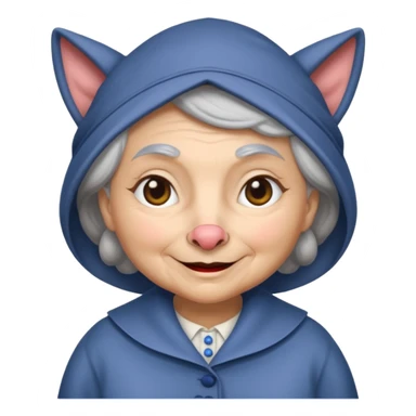 The big bad wolf is wearing Grandma's clothes. sticker