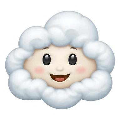 nube sin rostro pero feliz sticker