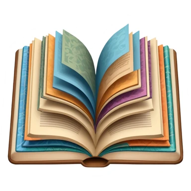 an open book with wallpaper samples. sticker