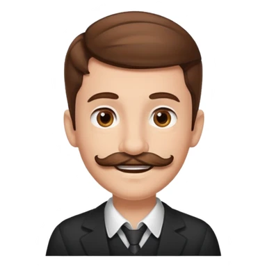 mustache Young boy,Big mustache. sticker